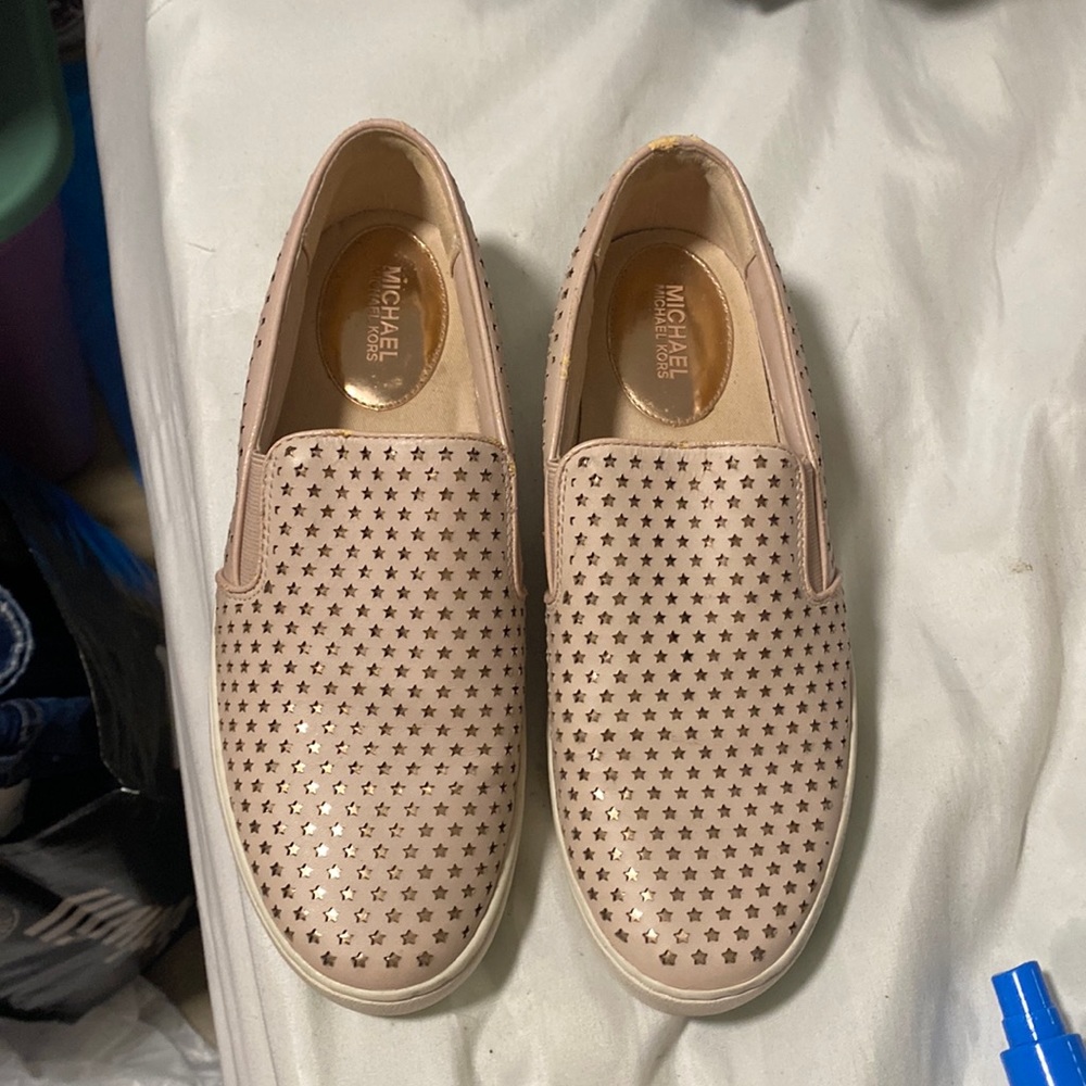 Michael - Michael Kors Pink Star cutout slip on 7.5